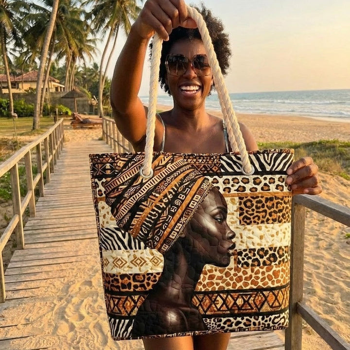 Handmade Beach Bag - Melanin Queen